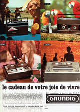 publicité Advertising  1022  1962  Grundig  transistor magnétophone cadeau joie