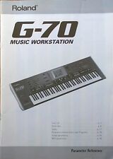 Roland G-70 Synthesizer Keyboard Original Parameter Reference Owners Manual Book
