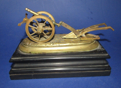 Sculpture bronze xix - bronze, charrue