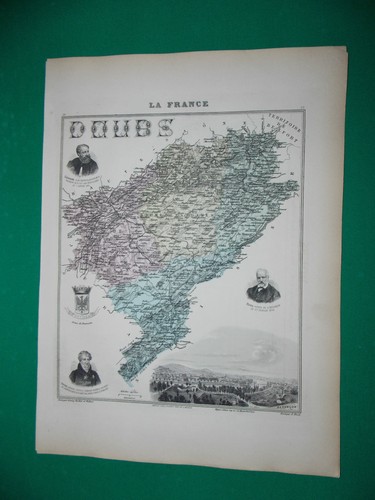 Doubs carte atlas migeon - carte,