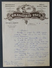 Facture 1936 HOTEL GRAND