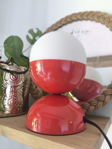 Lampe boule rouge avec - , globe
