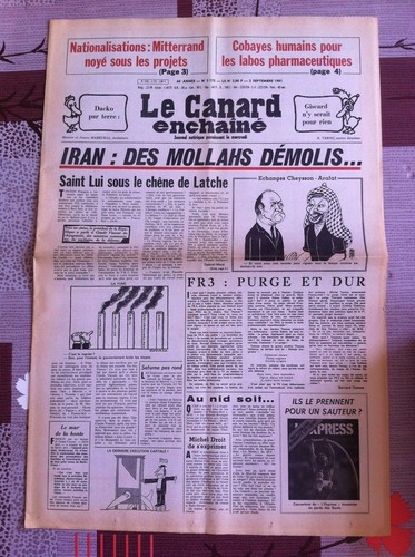 Canard enchainé 09 1981 - enchainé, 2/09/1981