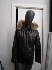 Viviana Veste Véritable Cuir D'Occassion Man Taille 52 Brun Foncé XYC1020L