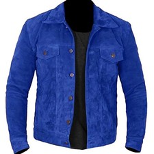 Veste camionneur en cuir daim