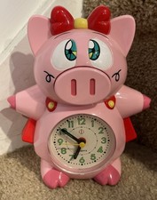 Vintage Tonde Burin Flying Pig Sabina Quartz Analog - Clock And Sound Work!