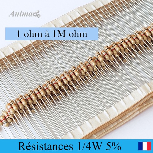 Résistances carbone 4w - résistances, 1/4w
