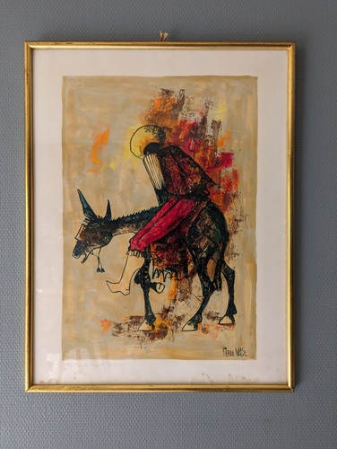 Tableau peinture pierre mas