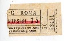 ATAG ROME ELECTRIC TRAM TICKET CM 35 HOLIDAY