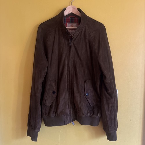 Dark olive suede baracuta - olive, g9