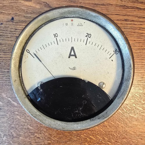 Old industrial ammeter - , 30a