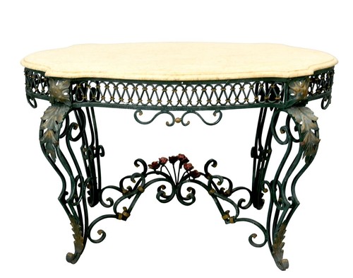 Table milieu fer forgé - table, de