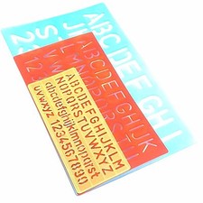 Lettrage Pochoir Alphabet Chiffres Symboles Majuscule Minuscule Étui Personnages