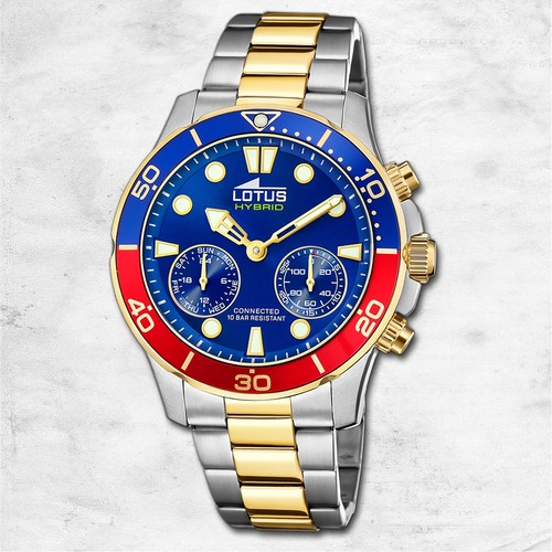 Lotus montre hommes inox - montre, or