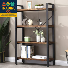 Solid Wood Bookshelf,4 Tier