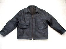 vintage rare SCHOTT HEAVY WEIGHT LEATHER  RIDER MOTORCYCLE JACKET sz 50