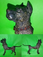 Bronze de Vienne 20cm XIXème Chien arrêt Dogue Ancien Essui porte Plume PEN WIPE