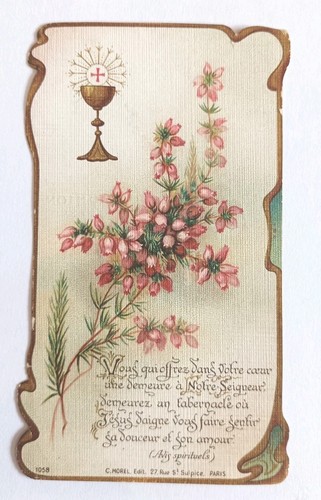 Ancienne image pieuse - , souvenir