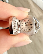 Chandler Vintage Ring Watch Hand-Wind 17 Jewels US Size 6-7 Swiss Made