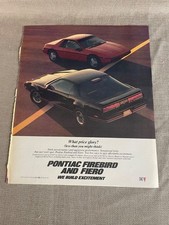 What Price Glory Pontiac Firebird and Fiero Magazine Advertisement Ad 1986