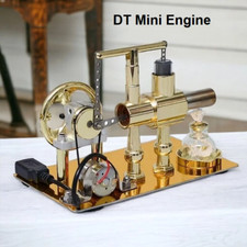 DT Hot Air Single Cylinder Stirling Engine Generator Physics Popular Science Toy