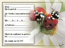 5 ou 12 cartes invitation