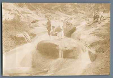 France, Group s&#039;Fun at the River Vintage Citrate Print.  cit print