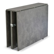 Table Console Extensible Effet Béton Ciré "Troy" 100-300cm Gris