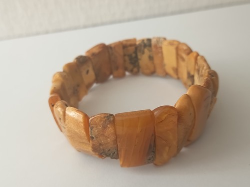 Bracelet plaquettes ambre - bracelet,