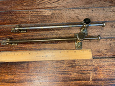Pair of Vintage Polished Brass Hatch/Window Holders/Supports 13"