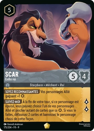 Lorcana scar enfin roi - lorcana,