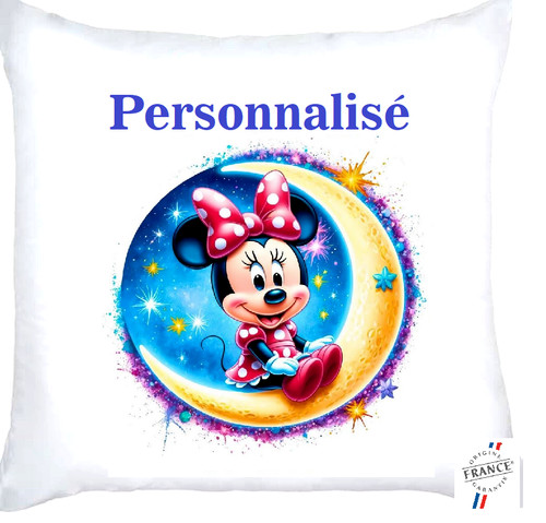 Housse coussin minnie lune - coussin,