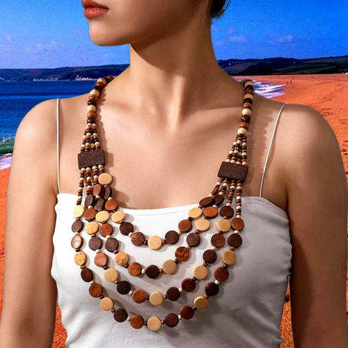 Collier bois femmes - collier,