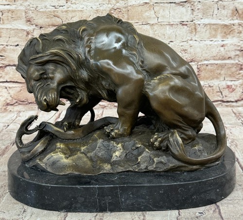 Vintage fonte bronze lion - fonte,
