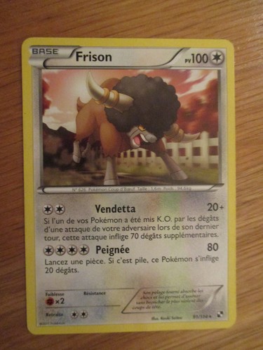Carte pokémon rare frison - carte, 100
