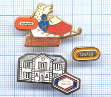 Lot Pin's Construction Bouygues Offshore Maison Marianne Snowmobile Raid HARRICANA / Wolf