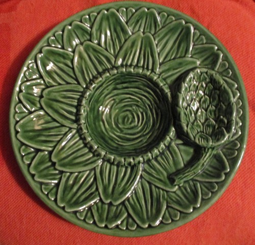 Plat assiette artichaut - assiette,