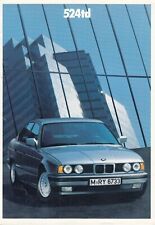 BMW 5 SERIES E34 524TD 524 TD Brochure Brochure 1989 25