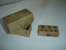 boite ancienne de poids laiton,de 20gr à 1gr,MF (manufacture de ST. Etienne)