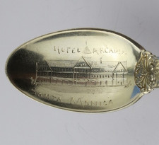 Sterling silver souvenir spoon Hotel Arcadia Santa Monic California