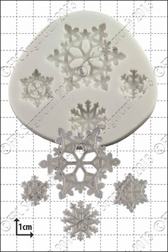 Moule silicone flocons - silicone, de