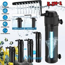 5in1 Aquarium Filter Germicidal UV Sterilizer Submersible Fish Tank Oxygen Pump