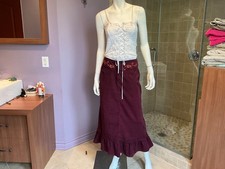 Jupe longue bordeaux CAMAIEU M