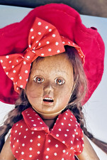 Robert Raikes 11" BOBETTE  Ethnic Bleuette Spring  Jointed Mahogany Wooden Doll