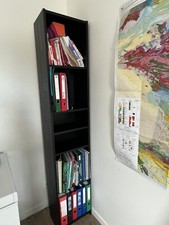 Bibliothèque Billy noir motif chêne