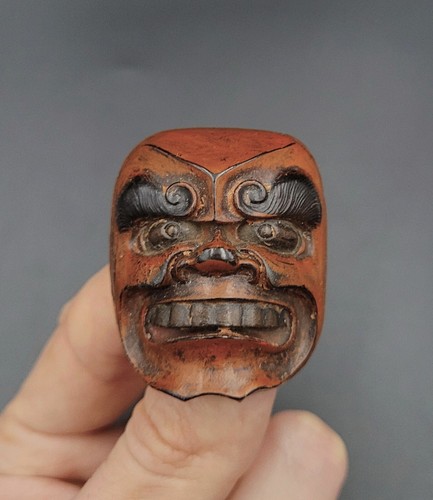 Netsuke masque shikami - netsuke,