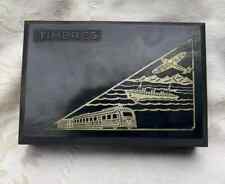 STAMP BOX BAKELIT ADVERTISING STAMP BOX ANTIQUE BAKELITE AVIATION TRAIN