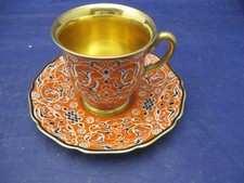 Vintage Demi-tasse Tea Cup & Saucer - "Black Knight" - Bavaria - Gorgeous!
