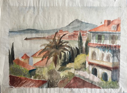 Tableau aquarelle marine vue - marine,