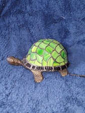LAMPE TORTUE VINTAGE VITRAUX VERT STYLE TIFFANY